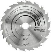 Bosch Speedline Saw Blade for Wood 160x20x2.4mm 12T Bosch professional tools