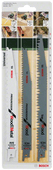 Bosch 3-piece Reciprocating Saw Blade Set (Wood and Metal) Bosch Green