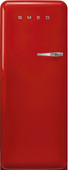 Smeg FAB28LRD5- Kastmodel koelkast - scharnier links - Rood
