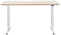 Ahrend Brisk Elektrisch Zit Sta Bureau 140 x 80 Wit/Eiken Zit sta bureau