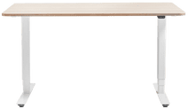 Ahrend Brisk Elektrisch Zit Sta Bureau 160 x 80 Wit/Eiken Zit sta bureau