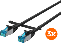 BlueBuilt Network Cable STP CAT6 3m Black 3-pack UTP cable