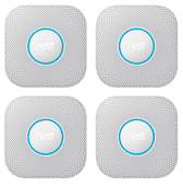 Google Nest Protect V2 Battery 4-Pack Smoke detector on battery power