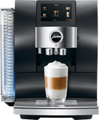 JURA Z10 Aluminum Dark Inox (EA) fully automatic coffee machine with milk tube