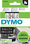 DYMO D1 9mm x 7m Zwart Wit Labels 