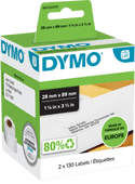 DYMO Authentieke LW Adreslabel Wit (28 x 89 mm) 2 Rollen Label