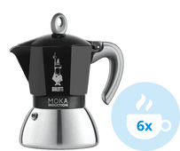 Bialetti New Moka Induction Zwart 6 kopjes Bialetti koffiezetapparaat