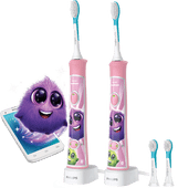 Philips Sonicare for Kids Connected HX6352/42 - Duo Pack smart electric toothbrush with app