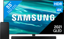Samsung QLED 55Q80A (2021) + Soundbar Samsung tv uit 2021
