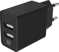 XtremeMac Charger with 2 USB-A Ports 12W Black iPhone X charger