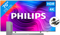 Philips 70PUS8506 - Ambilight (2021) + Soundbar + Hdmi kabel Tv met een draaibare voet
