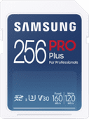 Coolblue Samsung PRO Plus 256GB. SDXC. UHS-I.U3.160&120MB/s Reads & Writes.FHD &4K UHD. Memory Card aanbieding