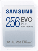Samsung Evo Plus 256GB, SDXC, UHS-I, U3, 130Mb/s, FHD & 4K UHD, Memory Card(MB-SC256K) Samsung memory card