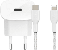 Belkin Power Delivery Charger 20W + Lightning Cable 1m Nylon White iPhone X charger