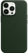 Apple iPhone 13 Pro Back Cover met MagSafe Leer Sequoia-groen Leren hoesje