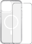 Tech21 Evo Clear iPhone 13 Pro Max Back Cover MagSafe Transparant + Azuri Screenprotector TpU hoesje