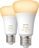 Philips Hue White Ambiance E27 1100lm Duo pack Philips Hue White Ambiance smart lamp