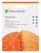 Microsoft 365 Personal NL Abonnement 1 jaar Microsoft Office software