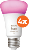 Philips Hue White & Color E27 10.5W 4-pack Philips Hue E27 fitting