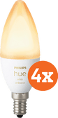 Philips Hue White Ambiance E14 Bluetooth 4-Pack Smart lamp met E14 fitting