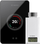 Coolblue Bosch EasyControl CT200 zwart + Bosch EasyControl Smart Radiator Thermostat RT10-RF aanbieding