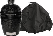 The Bastard Classic Large Solo + The Bastard Raincover Solo Kamado barbecue met hoes