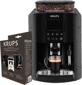 Krups EA8150 Black + Maintenance Kit fully automatic coffee machine with manual steam wand