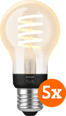 Philips Hue Filament Light White Ambiance Standard E27 5-pack Philips Hue White Ambiance smart light