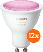 Coolblue Philips Hue White and Color GU10 12-Pack aanbieding