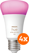 Coolblue Philips Hue White and Color E27 Bluetooth 4-Pack aanbieding