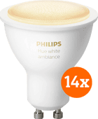 Coolblue Philips Hue White Ambiance GU10 14-pack aanbieding