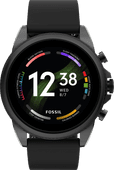 Fossil Gen 6 Display FTW4061 Zwart/Zwart 44mm Smartwatch voor iOS