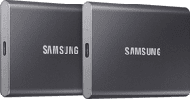 Samsung T7 Portable SSD 1TB Grijs Duo Pack Samsung T7 Portable externe SSD