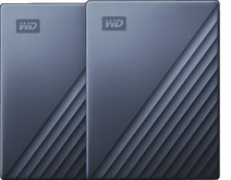 WD My Passport Ultra 5TB Blue - Duo Pack external HDD bundle