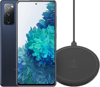 Coolblue Samsung Galaxy S20 FE 128GB Blauw 4G + Belkin Draadloze Oplader 10W Zwart aanbieding