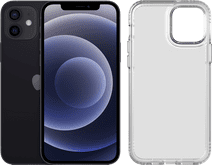Apple iPhone 12 128GB Black + Tech21 Evo Clear Back Cover Transparent Apple iPhone 12 or 12 Mini