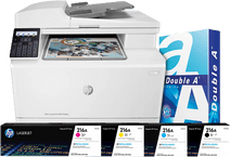 HP Color LaserJet Pro M183fw MFP + 1 Set Extra Toner Cartridges + 2500 Sheets A4 Paper All-in-one laser printer