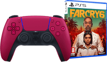 Coolblue Sony DualSense Draadloze Controller Cosmic Red + Far Cry 6 PS5 aanbieding