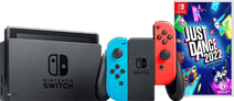 Coolblue Nintendo Switch Rood/Blauw + Just Dance 2022 Switch aanbieding