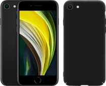 Refurbished iPhone SE 128GB Black + BlueBuilt Hard Case Back Cover Black Refurbished iPhone