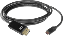 ACT USB-C naar DisplayPort Kabel 2 Meter Kabel converter voor standaard DisplayPort poorten