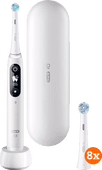 Coolblue Oral-B iO Series 6 Wit + iO Ultimate Clean opzetborstels (8 stuks) aanbieding