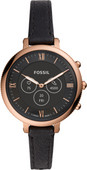 Fossil Monroe Hybrid HR FTW7035 Roségoud/Zwart Fossil hybride horloge