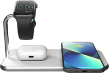 ZENS Dual & Apple Watch Aluminum Wireless Charger 10W White Charging dock for the Apple Watch