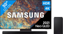 Samsung Neo QLED 50QN92A (2021) + Soundbar 2021 Neo QLED televisie