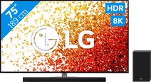 LG 8K 75NANO966PA (2021) + Soundbar LG tv met NanoCell technologie