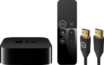 Apple TV 4K 64GB + BlueBuilt HDMI Kabel Nylon 1,5 Meter Zwart + 90° Adapter Mediaspeler voor Netflix