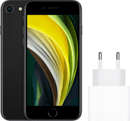 Coolblue Apple iPhone SE 2 128GB Zwart + Apple Usb C Oplader 20W aanbieding