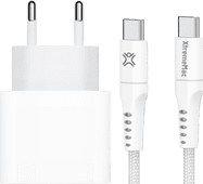 Apple Power Delivery Charger 20W + XtremeMac USB-C Cable 2.5m Nylon White Apple iPhone 12 charger