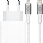 Apple Power Delivery Charger 20W + BlueBuilt Lightning Cable 1.5m Nylon Apple iPhone 12 charger